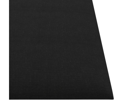 Paneles de pared 12 uds tela negro 30x30 cm 1,08 m²