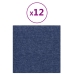 vidaXL Paneles de pared 12 uds tela azul 30x30 cm 1,08 m²