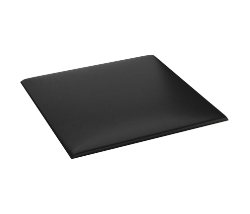 Paneles de pared 12 uds cuero sintético negro 30x30 cm 1,08 m²