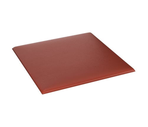 Paneles pared 12 uds cuero sintético rojo tinto 30x30 cm 1,08m²