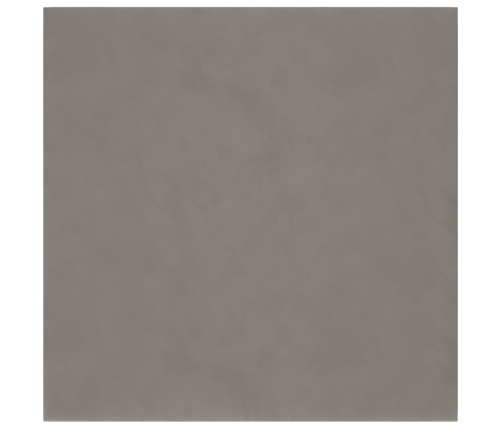 Paneles de pared 12 uds terciopelo gris claro 30x30 cm 1,08 m²