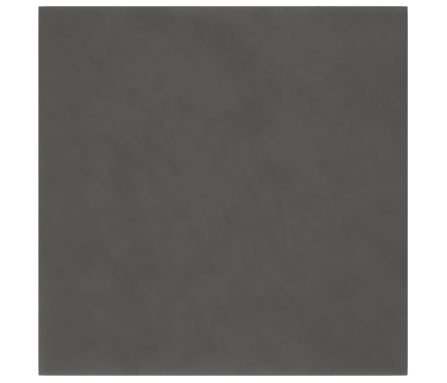 Paneles de pared 12 uds terciopelo gris oscuro 30x30 cm 1,08 m²