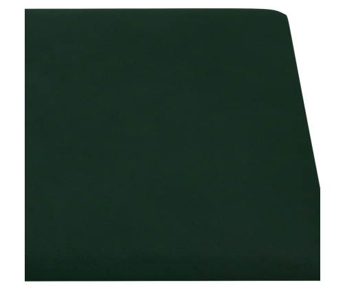 Paneles de pared 12 uds terciopelo verde oscuro 30x30 cm 1,08m²