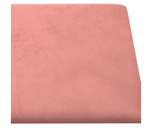 Paneles de pared 12 uds terciopelo rosa 30x30 cm 1,08 m²