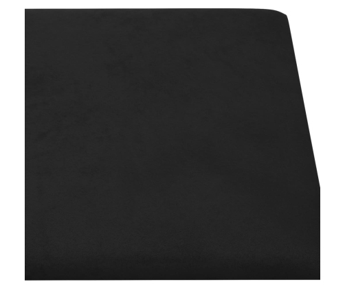 Paneles de pared 12 uds terciopelo negro 30x30 cm 1,08 m²