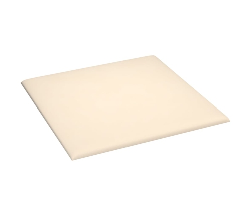 vidaXL Paneles de pared 12 uds terciopelo crema 30x30 cm 1,08 m²