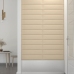 Paneles de pared 12 uds tela color crema 60x15 cm 1,08 m²