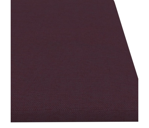 vidaXL Paneles de pared 12 uds tela morado 60x15 cm 1,08 m²