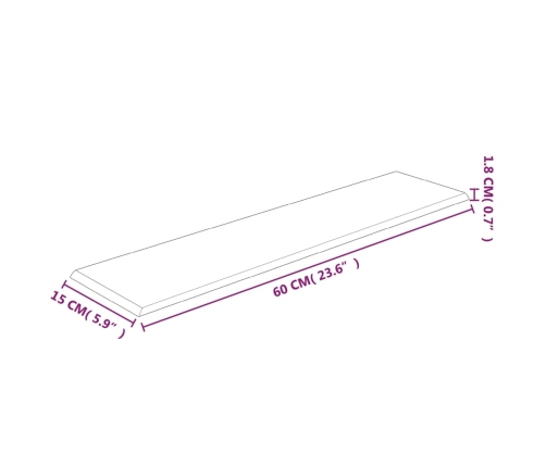 vidaXL Paneles de pared 12 uds tela morado 60x15 cm 1,08 m²