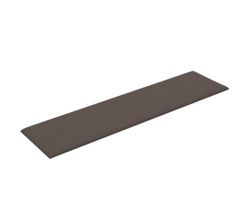 Paneles de pared 12 uds tela gris taupe 60x15 cm 1,08 m²