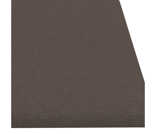 Paneles de pared 12 uds tela gris taupe 60x15 cm 1,08 m²