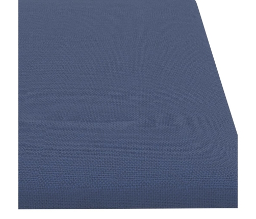 Paneles de pared 12 uds tela azul 60x15 cm 1,08 m²