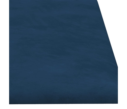 Paneles de pared 12 uds terciopelo azul 60x15 cm 1,08 m²