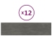 Paneles de pared 12 uds terciopelo gris oscuro 60x15 cm 1,08 m²