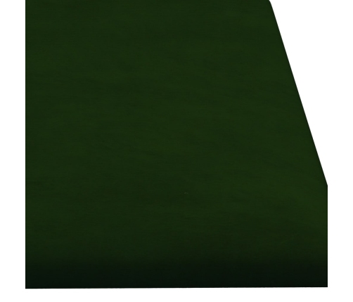 Paneles de pared 12 uds terciopelo verde oscuro 60x15 cm 1,08m²