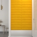 Paneles de pared 12 uds terciopelo amarillo 60x15 cm 1,08 m²