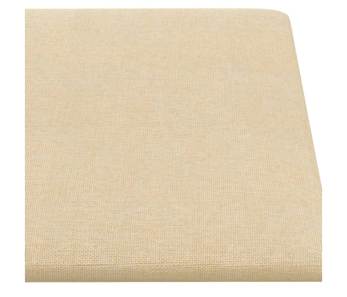 Paneles de pared 12 uds tela crema 60x30 cm 2,16 m²