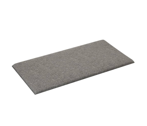 Paneles de pared 12 uds tela gris claro 60x30 cm 2,16 m²