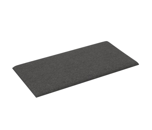 Paneles de pared 12 uds tela gris oscuro 60x30 cm 2,16 m²