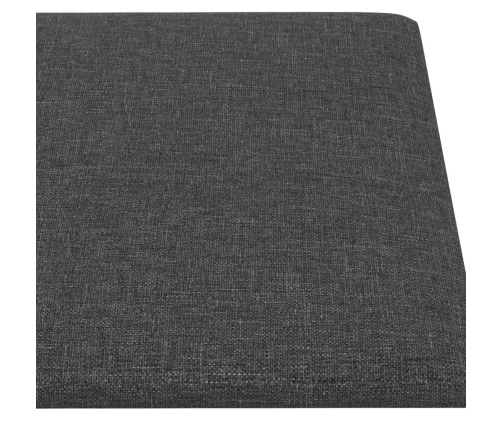 Paneles de pared 12 uds tela gris oscuro 60x30 cm 2,16 m²