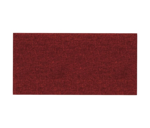 vidaXL Paneles de pared 12 uds tela rojo tinto 60x30 cm 2,16 m²