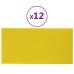 vidaXL Paneles de pared 12 uds tela amarillo claro 60x30 cm 2,16 m²