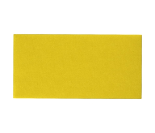 vidaXL Paneles de pared 12 uds tela amarillo claro 60x30 cm 2,16 m²