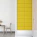 vidaXL Paneles de pared 12 uds tela amarillo claro 60x30 cm 2,16 m²