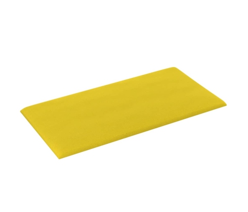 vidaXL Paneles de pared 12 uds tela amarillo claro 60x30 cm 2,16 m²