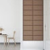 Paneles de pared 12 uds cuero PE capuchino 60x30 cm 2,16 m²