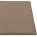 Paneles de pared 12 uds cuero PE capuchino 60x30 cm 2,16 m²