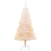 Árbol Navidad artificial puntas iridiscentes PVC blanco 120 cm