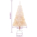 Árbol Navidad artificial puntas iridiscentes PVC blanco 120 cm