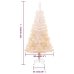 Árbol Navidad artificial puntas iridiscentes PVC blanco 150 cm