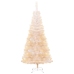 Árbol Navidad artificial puntas iridiscentes PVC blanco 180 cm