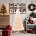 Árbol Navidad artificial puntas iridiscentes PVC blanco 180 cm