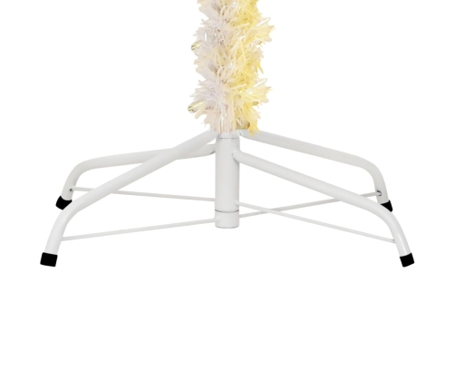 Árbol Navidad artificial puntas iridiscentes PVC blanco 180 cm