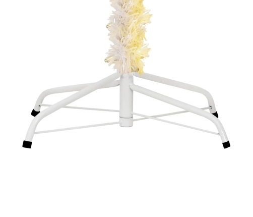 Árbol Navidad artificial puntas iridiscentes PVC blanco 180 cm