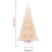 Árbol Navidad artificial puntas iridiscentes PVC blanco 180 cm