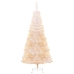 Árbol Navidad artificial puntas iridiscentes PVC blanco 210 cm