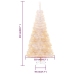 Árbol Navidad artificial puntas iridiscentes PVC blanco 210 cm