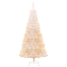 Árbol Navidad artificial puntas iridiscentes PVC blanco 240 cm