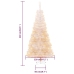 Árbol Navidad artificial puntas iridiscentes PVC blanco 240 cm