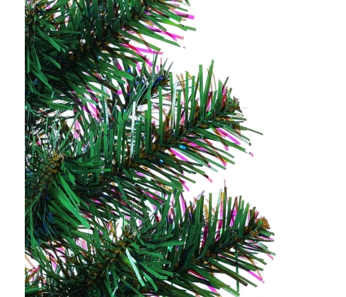 Árbol de Navidad artificial puntas iridiscentes PVC verde 120cm