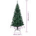 Árbol de Navidad artificial puntas iridiscentes PVC verde 120cm