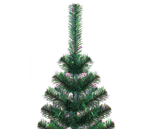 Árbol de Navidad artificial puntas iridiscentes PVC verde 150cm