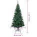 Árbol de Navidad artificial puntas iridiscentes PVC verde 150cm