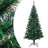 Árbol de Navidad artificial puntas iridiscentes PVC verde 210cm