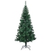 Árbol de Navidad artificial puntas iridiscentes PVC verde 210cm