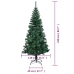 Árbol de Navidad artificial puntas iridiscentes PVC verde 210cm